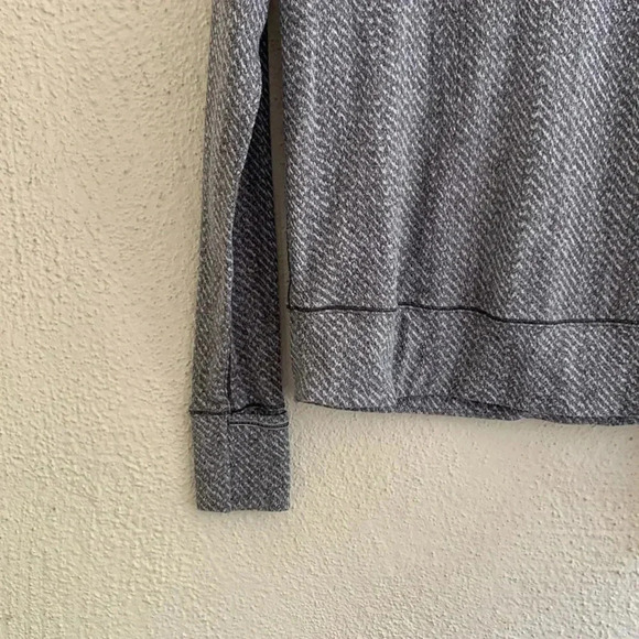Lululemon Rush Hour Long Sleeve Hazy Heather Heathered White Heathered Black Sz4 - Picture 5 of 9